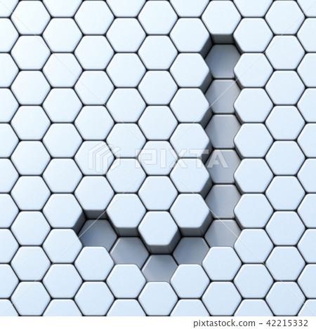 Hexagonal grid letter J 3D Hexagonal grid letter J 3D 42215332