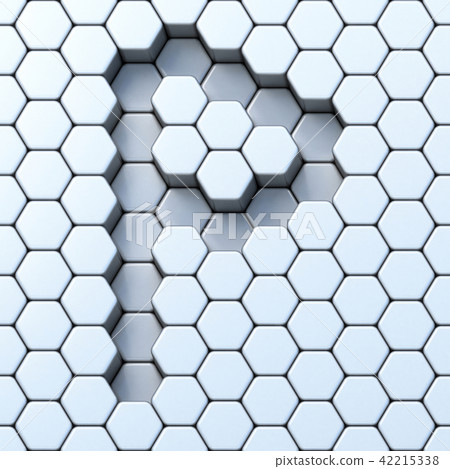 Hexagonal grid letter P 3D Hexagonal grid letter P 3D 42215338