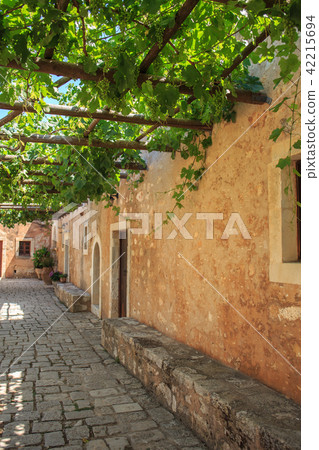 Inner garden monastery of Arkadi, Crete Greece Inner garden monastery of Arkadi, Crete Greece 42215694