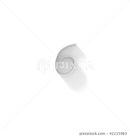 Long shadow handwritten font number SIX 6 3D 42215963