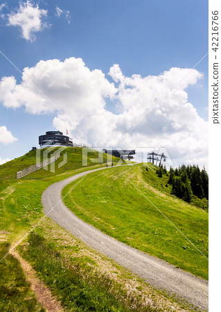 Hut on Wildenkarkogel Mountain in Alps, Austria Hut on Wildenkarkogel Mountain in Alps, Austria 42216766