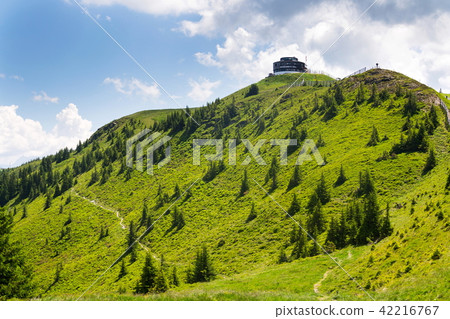 Hut on Wildenkarkogel Mountain in Alps, Austria Hut on Wildenkarkogel Mountain in Alps, Austria 42216767