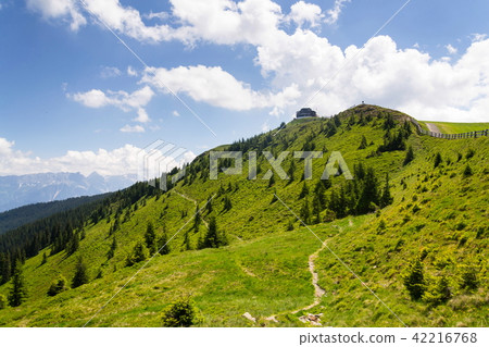 Hut on Wildenkarkogel Mountain in Alps, Austria Hut on Wildenkarkogel Mountain in Alps, Austria 42216768