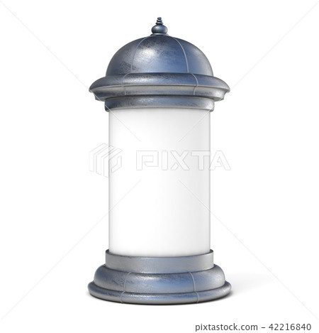 Blank advertising column. 3D Blank advertising column. 3D 42216840