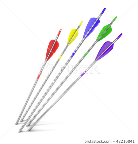 Arrows hitting a white background 42216841