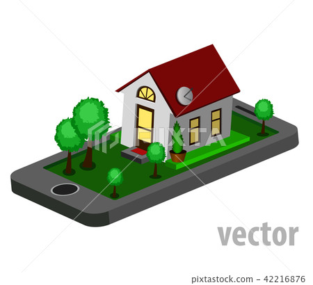 Smart home. isometric design style vector... - Stock Illustration ...