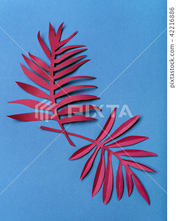 Paper twigs with leaves. Paper twigs with leaves. 42216886