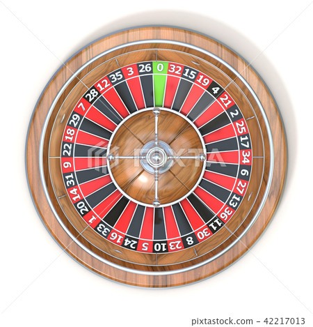 Roulette wheel. Top view. 3D 42217013