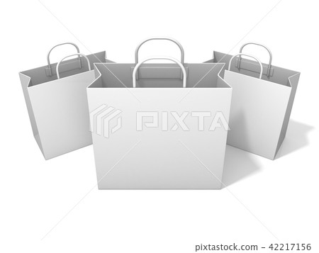 Three empty shopping paper bag Three empty shopping paper bag 42217156