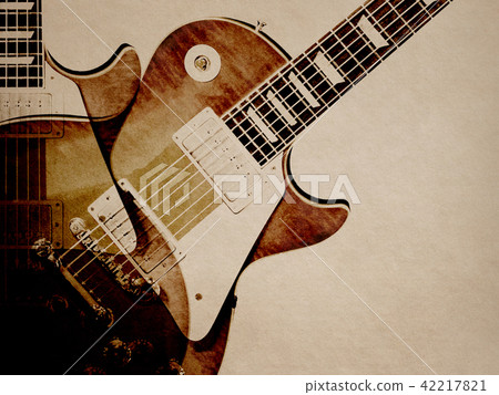 背景 - 紙 - 電吉他 42217821