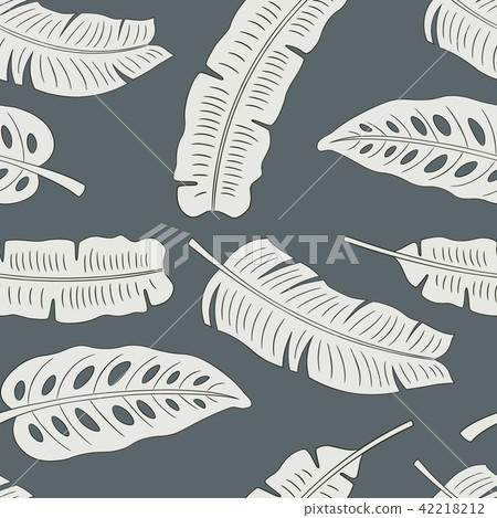 Tropical Pattern - Tropical Plant Illustration Background Tile Vector Pattern Tropical Pattern - Tropical Plant Illustration Background Tile Vector Pattern 42218212