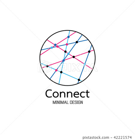 Abstract network connection. icon logo design 42221574