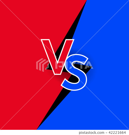 Versus Logo Red Vs Blue Letters For Sports Design 插圖素材 圖庫