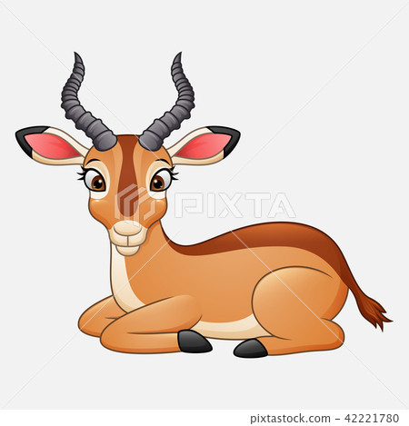 Cartoon Impala Isolated On White Background Stock Illustration 42221780 Pixta