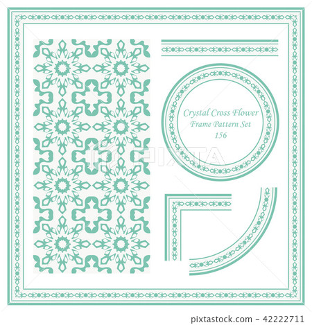 Vintage Frame Retro Seamless Oriental Pattern Set Vintage Frame Retro Seamless Oriental Pattern Set 42222711