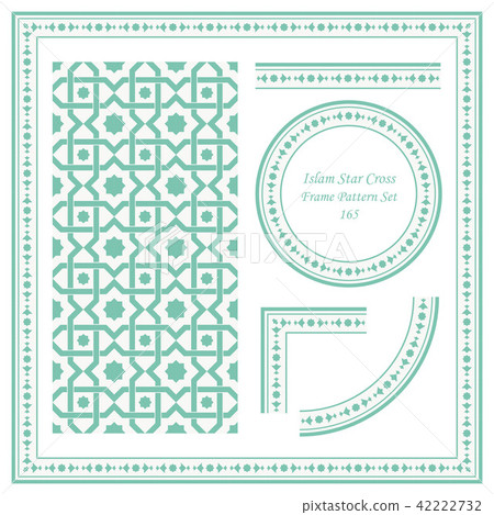 Vintage Frame Retro Seamless Oriental Pattern Set Vintage Frame Retro Seamless Oriental Pattern Set 42222732
