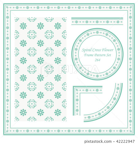 Vintage Frame Retro Seamless Oriental Pattern Set Vintage Frame Retro Seamless Oriental Pattern Set 42222947