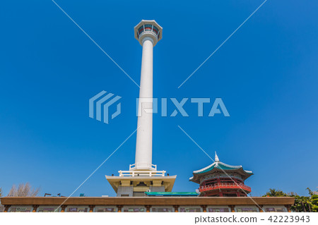 Busan city with busan tower, Busan, South Korea. 42223943
