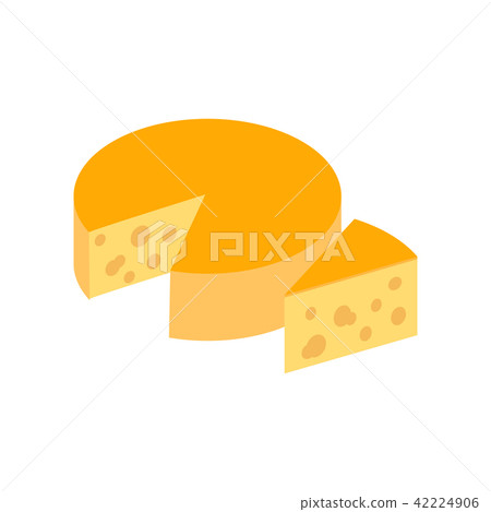Italian cheese icon, isometric 3d style  42224906