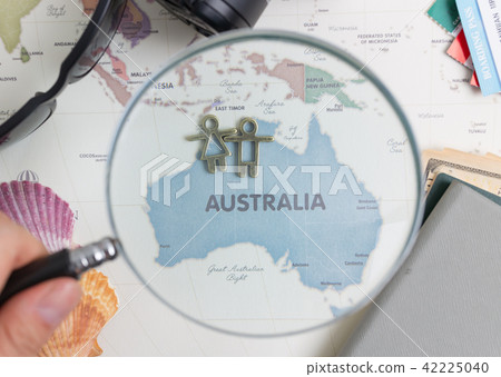 Travel Map - Australia Centered 42225040