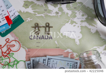 Travel map - Canada center 42225046