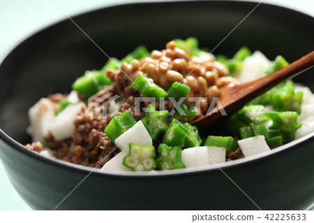 秋葵山藥納豆飯碗 42225633