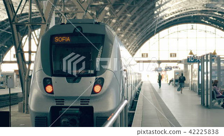Modern train to Sofia. Travelling to Bulgaria Modern train to Sofia. Travelling to Bulgaria 42225838