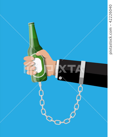 Concept of alcohol addicted. Concept of alcohol addicted. 42226040