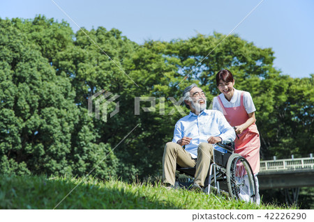 Nursing care senior female male helper caregiver Nursing care senior female male helper caregiver 42226290