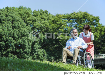 Nursing care senior female male helper caregiver Nursing care senior female male helper caregiver 42226291