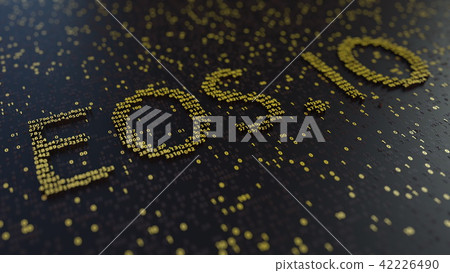 EOS.IO word made of golden numbers. 3D rendering EOS.IO word made of golden numbers. 3D rendering 42226490