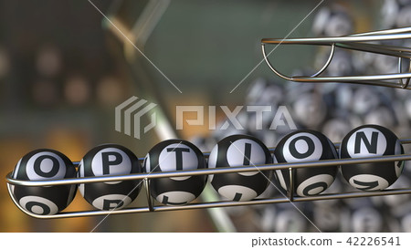 Lotto balls make up OPTION word. 3D rendering Lotto balls make up OPTION word. 3D rendering 42226541