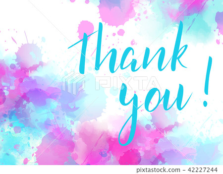 Thank you  handlettering background 42227244