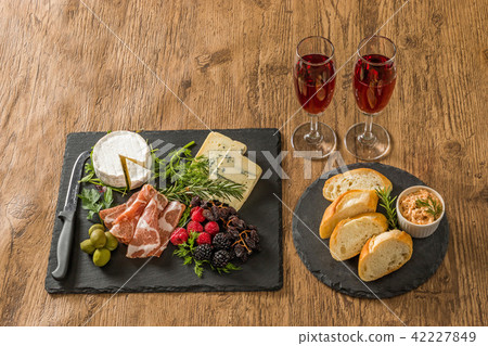 Hors d'oeuvres Appetizer platter of liquor in Europe area 42227849