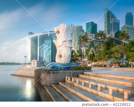 Business district and Marina bay in Singapore 42228022