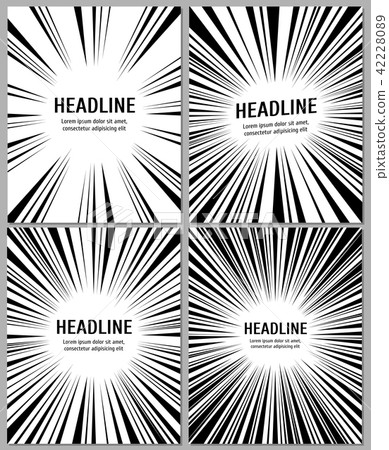 Business brochure with radial comic speed lines. Vector template Business brochure with radial comic speed lines. Vector template 42228089