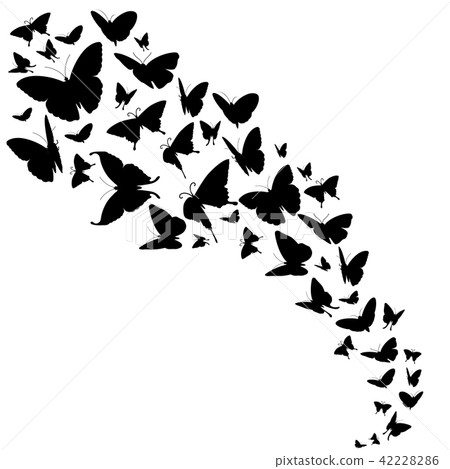 Abstract vector backdrop with butterflies design 42228286