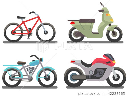 Bike and motorbike vector illustration Bike and motorbike vector illustration 42228665