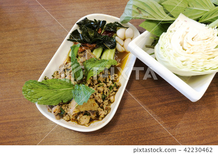 Pork chops with spicy Thailand Pork chops with spicy Thailand 42230462