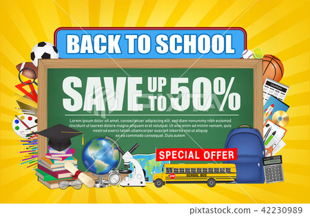 Back to school sale chalkboard   education object 42230989