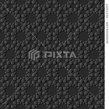 3D dark paper art Islamic geometry pattern 3D dark paper art Islamic geometry pattern 42231057