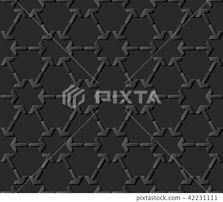 3D dark paper art Islamic geometry pattern 3D dark paper art Islamic geometry pattern 42231111