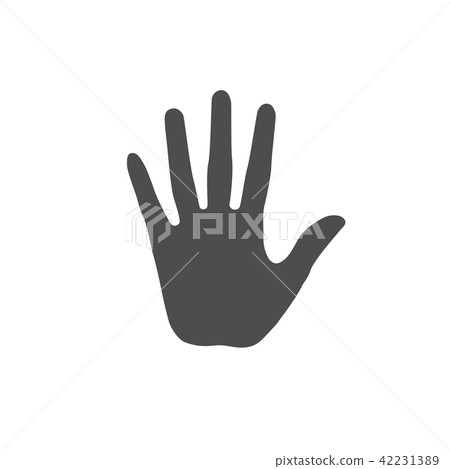 Flat of the hand illustration. Open adult palm-插圖素材 [42231389] - PIXTA圖庫