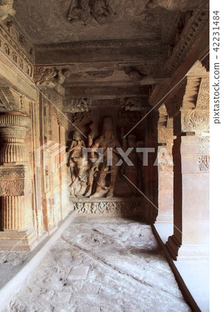 Cave 1: Cculpture Badami Caves Karnataka India 42231484