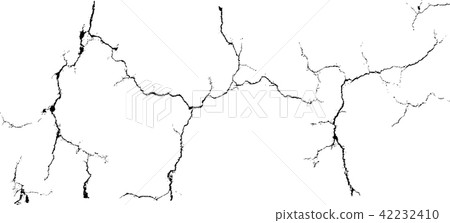 Black crack over white background Black crack over white background 42232410
