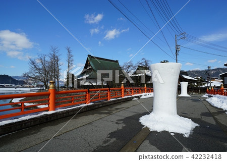 Hida Kagawa, snow statue of Imamiya Bridge Candlelight 42232418
