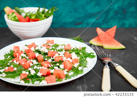 Fresh summer watermelon salad Fresh summer watermelon salad 42233135