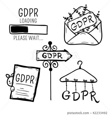 GDPR Security Internet Doodle GDPR Security Internet Doodle 42233492