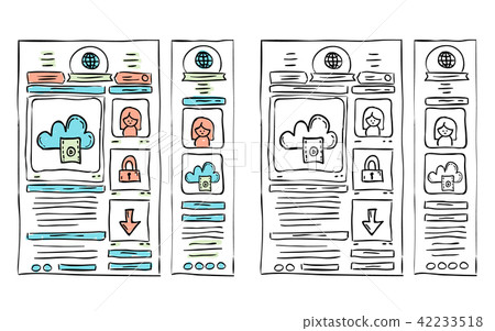 Responsive Website Layout Doodles 42233518