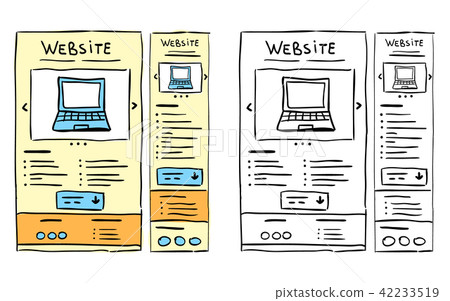Responsive Website Layout Doodles 42233519